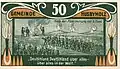 Nach der Volksabstimmung herausgegebener 50-Pfennig-Notgeldschein der Gemeinde Husbyholz