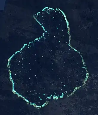 Satellitenbild des Atolls