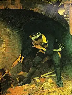 Pietro Micca zündet das Pulverfass, 1880