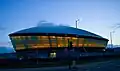 The SSE Hydro in der Abenddämmerung im September 2013