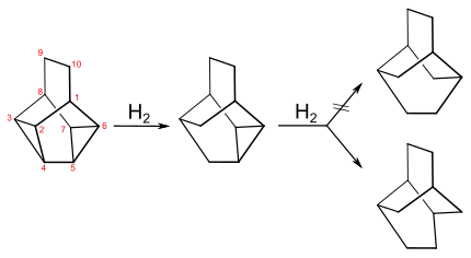 Katalytische Hydrierung von Snoutan zu Isotwistan