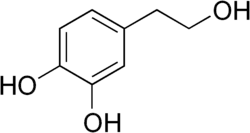 Strukturformel von 3-Hydroxytyrosol