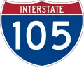 Straßenschild der I-105