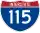 Straßenschild der I-115