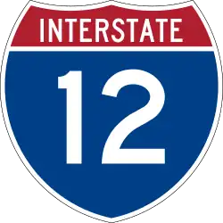 Straßenschild der I-12
