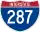 Straßenschild der I-287