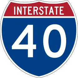 Straßenschild der I-40