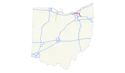 Streckenverlauf der Interstate 480