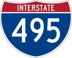 Straßenschild der I-495