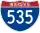Straßenschild der I-535