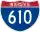 Straßenschild der I-610