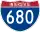 Straßenschild der I-680