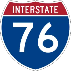 Straßenschild der I-76