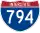 Straßenschild der I-794