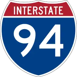 Straßenschild der I-94