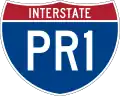 Interstate Highway Nummerntafel in Puerto Rico.