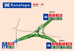 Schema des Knotens Konotopa