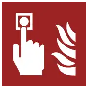 Brandschutzzeichen F005 nach ISO 7010 für einen Handfeuermelder