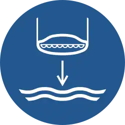 M039: Rettungsboot fieren beim Aussetzvorgang