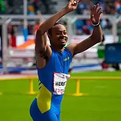 Aries Merritt gewann die&nbsp;Bronzemedaille