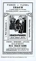 Ibach-Haus, Klavier-Geschäftshaus, Schadowstraße 52, Düsseldorf, Werbegraphik für Rud. Ibach Sohn, 1905