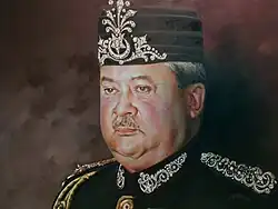 Oil painting of Ibrahim Ismail of Johor by Rajasekharan