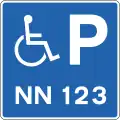 D01.22 Parkplatz für Behinderte (mit Registrierung)