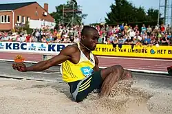 Medaillenkandidat Ignisious Gaisah erreichte mit 7,77&nbsp;m nicht das&nbsp;Finale