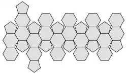 Körpernetz eines Ikosaederstumpfs