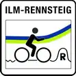 Logo des Ilm-Rennsteig-Radweges