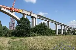 Taktschiebezustand Ilmtalbrücke (Juli 2009)
