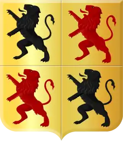 Wappen von Ilpendam als Teil der Hohen Herrlichkeit Purmerland und lpendam (Löwe)