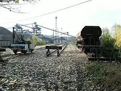 Anschlussgleise des Kieswerks