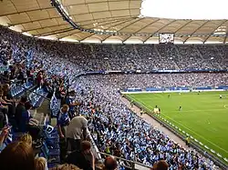 Innenansicht des Stadions: Hamburger SV gegen FC Chelsea, August 2010