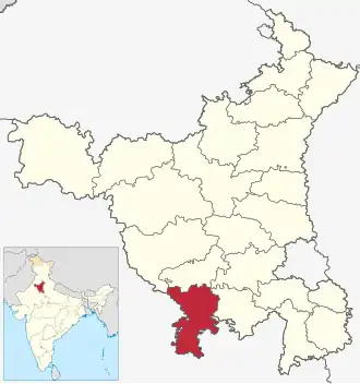 Positionskarte des Distrikts Mahendragarh