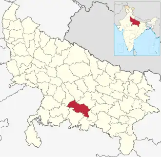 Positionskarte des Distrikts Fatehpur