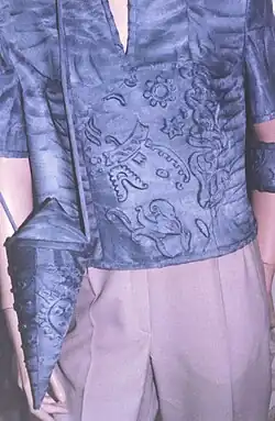 Top und -Tasche, gefärbt, Reliefarbeit (Düsseldorf, 1999)