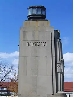 Pylon an der Indiana-Zufahrt