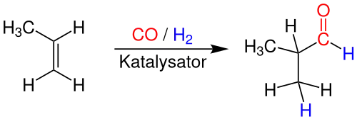 Synthese von Isobutanal