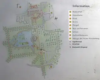 Lageplan Schloss Monrepos.