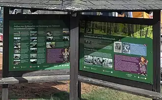 Informationstafel zum „Köhlerdorf Langweiler“