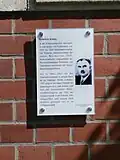 Infotafel zu Heinrich König am Amtshaus Weitmar
