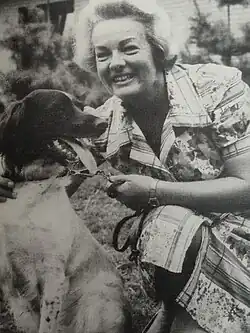 Ingeborg mit Hund Im Jahre 1976