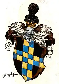 Römischer Kayserlichen / auch zu Hungern vnd Behaimb / Königlichgen Mayestat Wappen, 1578