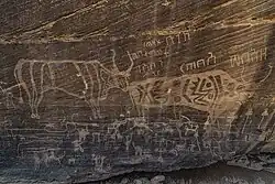 Inschriften mit Rindern
