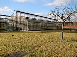 Viele Gewächshäuser prägen den Nordteil des Campus