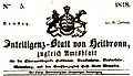 Intelligenz-Blatt von Heilbronn