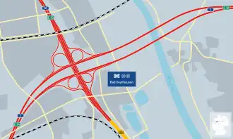 Übersichtskarte Autobahnkreuz Bad Oeynhausen