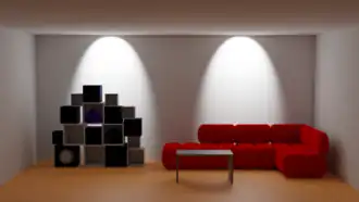 Zwei parabolische Lichtbecken