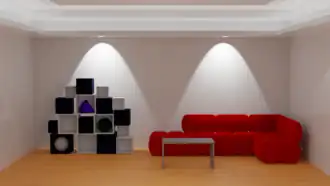 Hochglänzende Wände